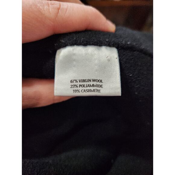 Eileen Fisher Black Virgin Wool Cashmere Blend Open Cardigan Jacket Size 1X - Picture 6 of 7